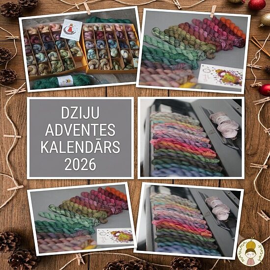 Rokām krāsotu mini šķeterīšu Adventes kalendārs 2026 IEPRIEKŠPĀRDOŠANA